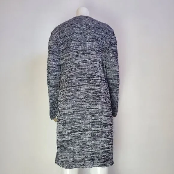 Vintage 90s United States Sweaters Gray Duster Cardigan - Picture 3 of 6